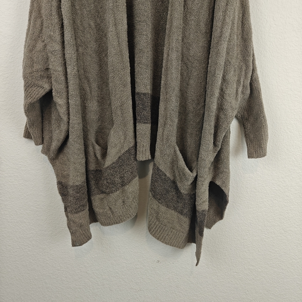 Barefoot Dreams Women Cliffside Dolman Sleeve Cardigan One Size Gray Open Front - Picture 5 of 16